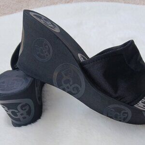 BCBG Black Wedge Slip-Ons